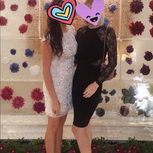 French Connection black lace dress